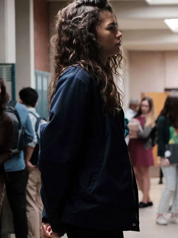 Euphoria 2022 Zendaya Black Jacket