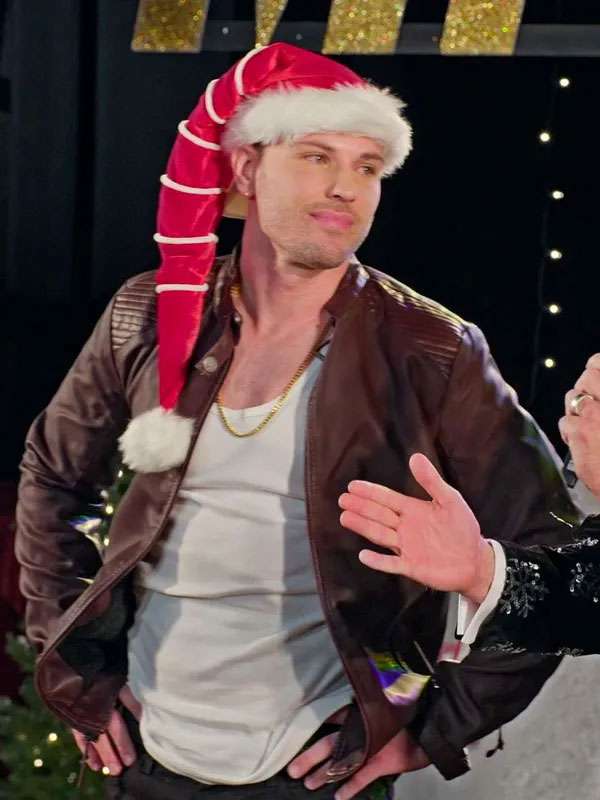 TV Series Finding Mr. Christmas 2025 Craig Geoghan Leather Jacket