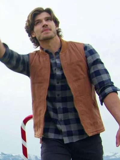 Finding Mr. Christmas 2025 Drake Kuyper Brown Cotton Vest