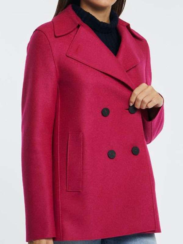 General Hospital 2025 Kristen Vaganos Pink Wool Coat