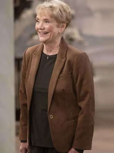 General Hospital 2025 Erika Slezak Brown Suede Blazer