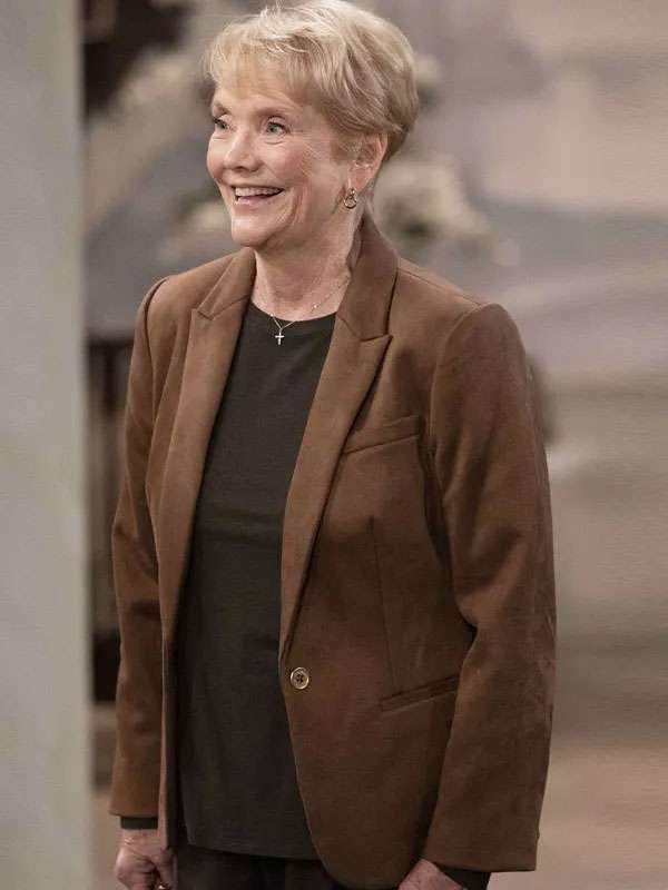 General Hospital 2025 Erika Slezak Brown Suede Blazer