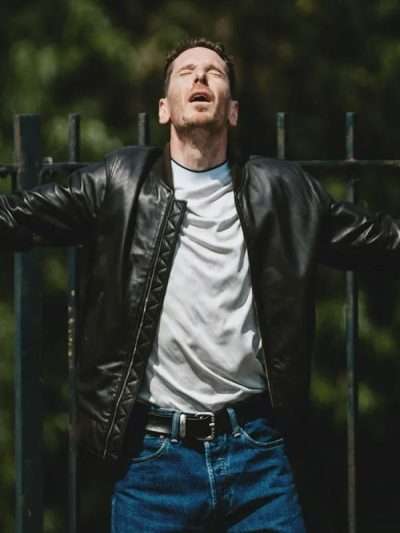 Gerard Kearns Waiting for the Out Black Bomber Leather Jacket