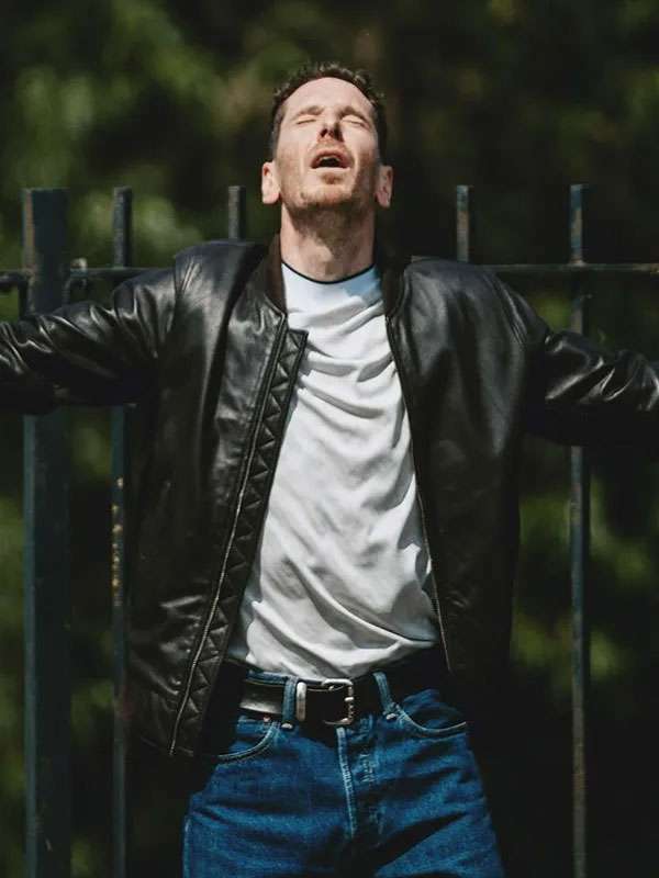 Gerard Kearns Waiting for the Out Black Bomber Leather Jacket