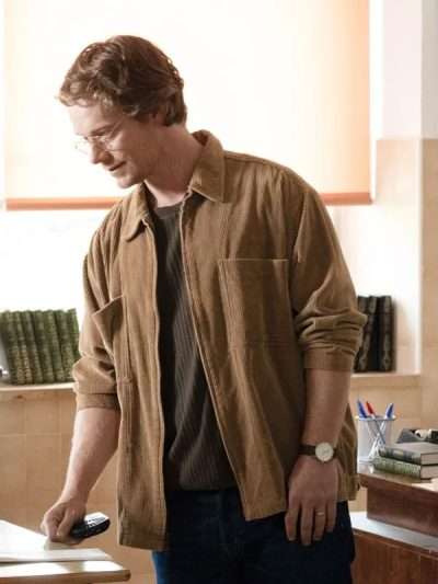 Girl Taken 2026 Alfie Allen Brown Corduroy Jacket