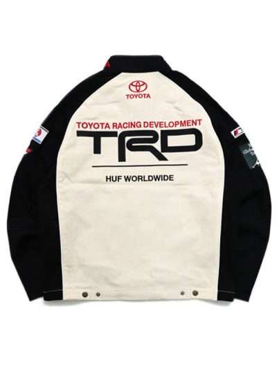 HUF x Toyota TRD Podium Natural & Black Racing Jacket