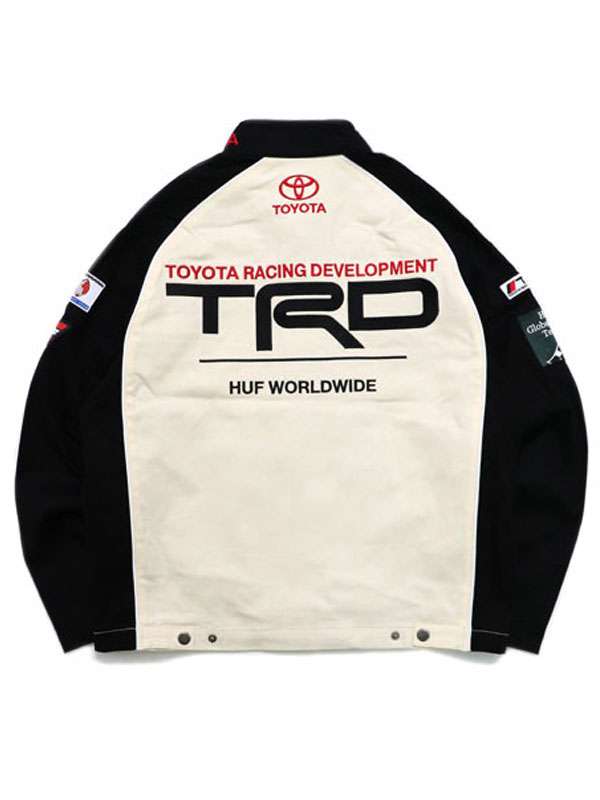 HUF x Toyota TRD Podium Natural & Black Racing Jacket