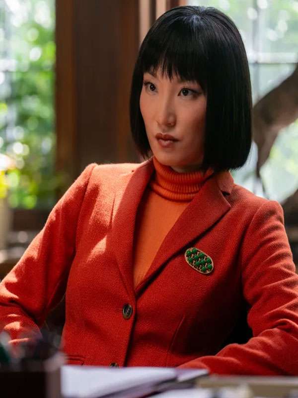 Poppy Liu His and Hers Red Blazer
