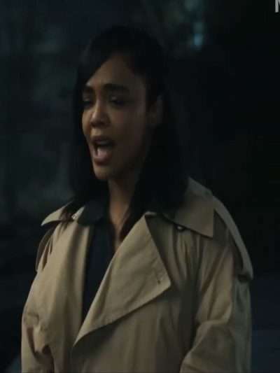 His & Hers 2026 Tessa Thompson Beige Trench Coat