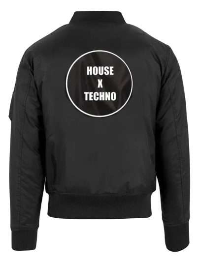 House X Techno CRSSD Black Bomber Jacket