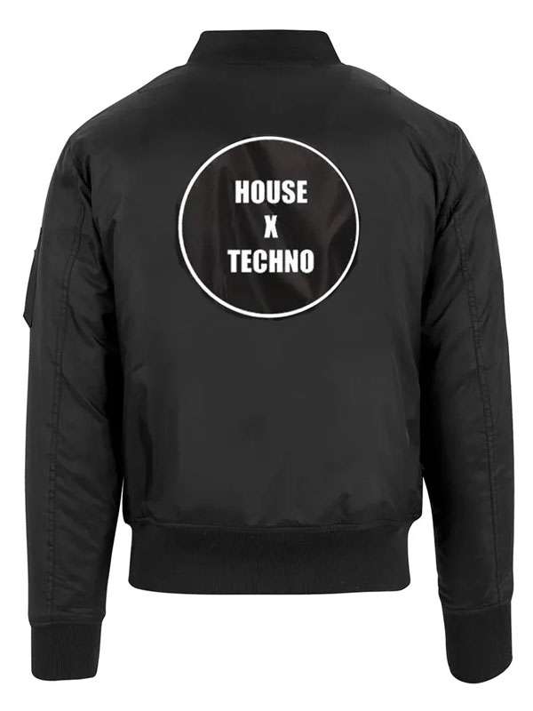House X Techno CRSSD Black Bomber Jacket