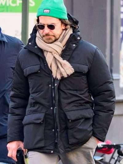 Is This Thing On Bradley Cooper Black Puffer Hooded Jacket