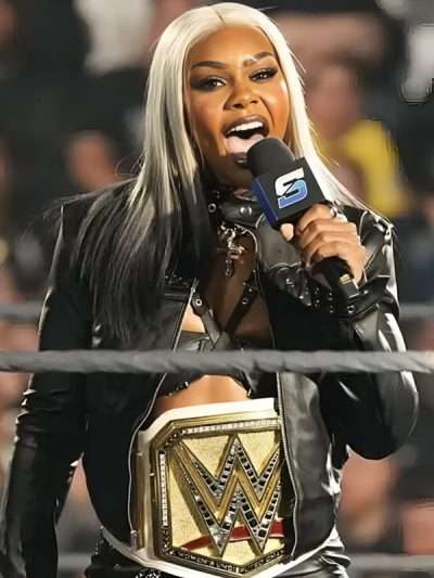 Jade Cargill Smackdown 2025 Black Cropped Jacket