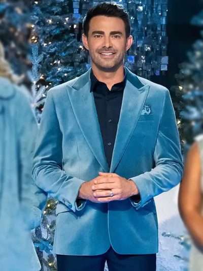 Finding Mr. Christmas S02 Jonathan Bennett Velvet Blazer