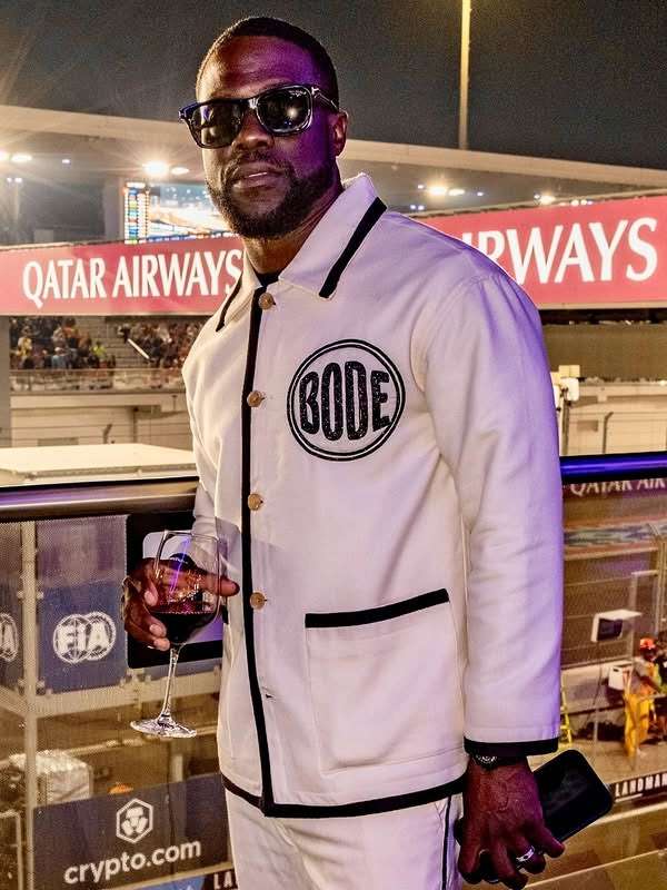Kevin Hart F1 Grand Prix Of Qatar Off White Cotton Jacket