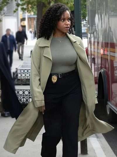 Law and Order SVU Aime Donna Kelly Green Wool Coat