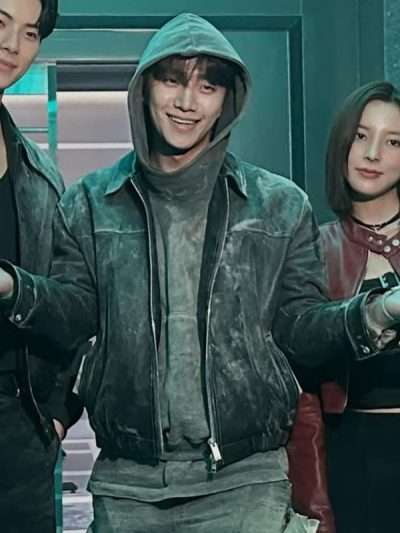 Shop Lee Jun-ho Cashero Black Leather Jacket