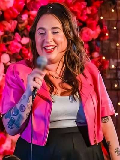 Night Owl 2025 Liza Treyger Pink Cropped Jacket
