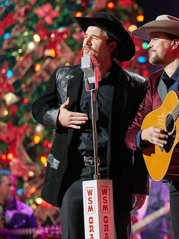 Luke Benward A Grand Ole Opry Christmas Black Suede Blazer