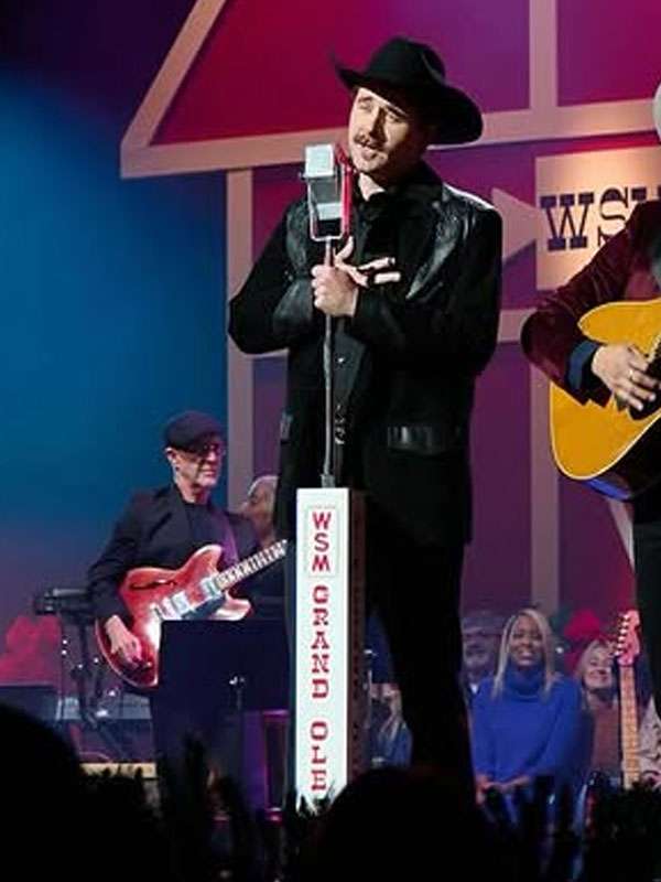 Luke Benward A Grand Ole Opry Christmas Black Suede Leather Blazer