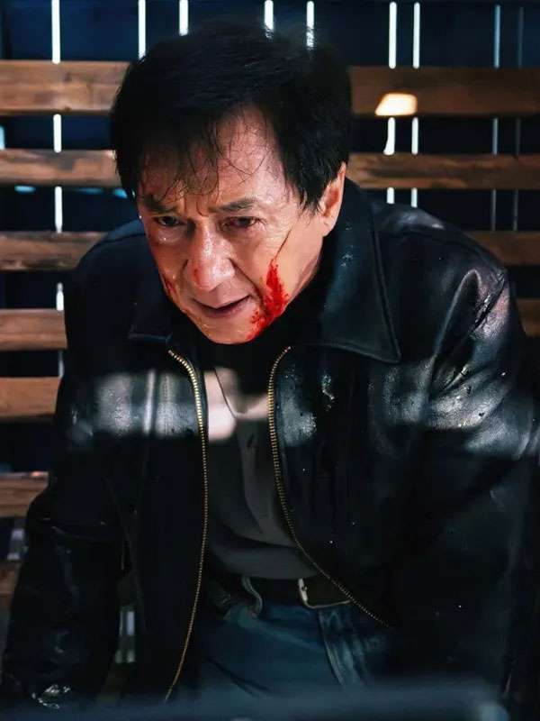 The Shadow’s Edge 2025 Jackie Chan Black Leather Jacket