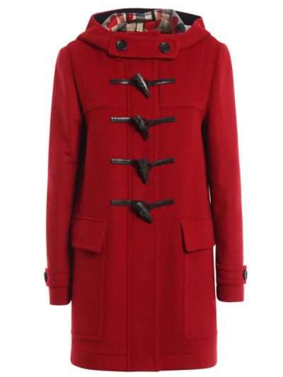 Ashley Jensen Man Vs Baby Red Wool Coat