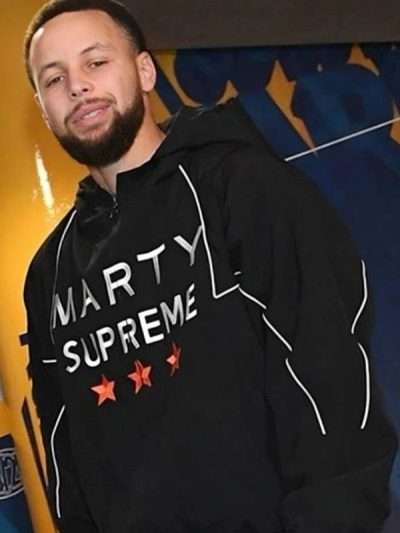 Marty Supreme Stephen Curry Black Hooded Jacket