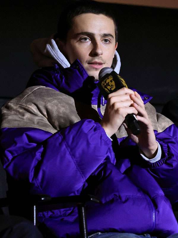 Marty Supreme Screening Timothée Chalamet Puffer Jacket