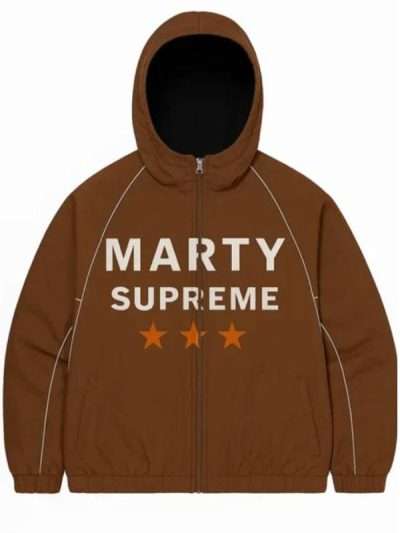 Marty Supreme Timothee Chalame Brown Jacket