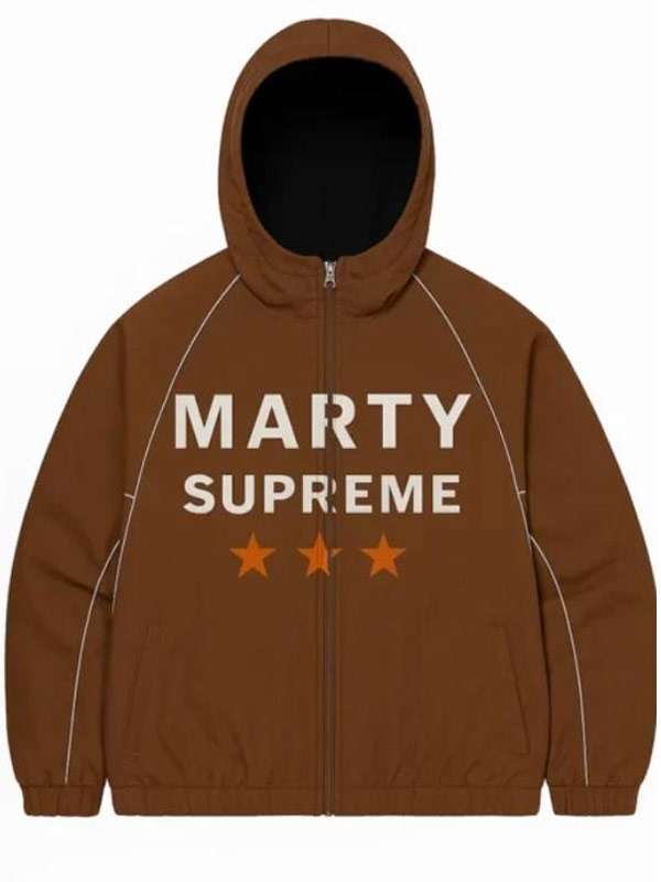Marty Supreme Timothee Chalame Brown Jacket