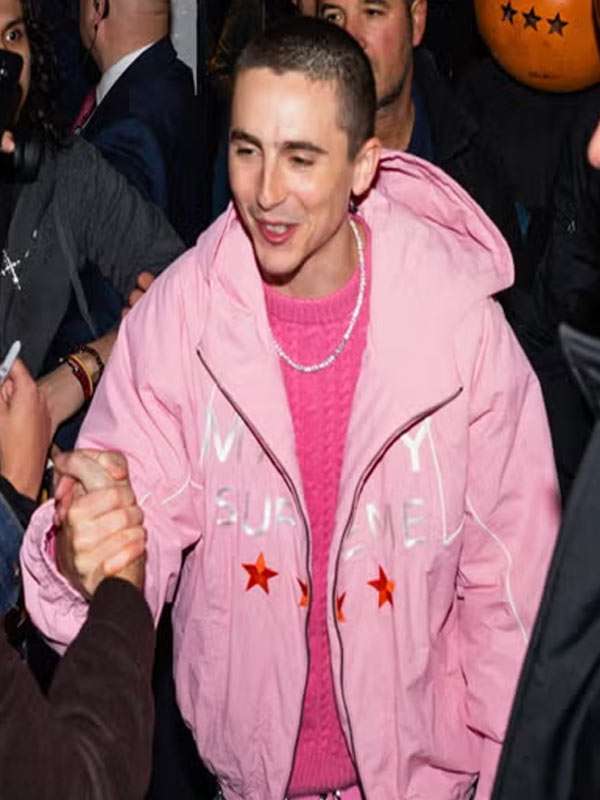 Timothee Chalamet Marty Supreme Pink Jacket