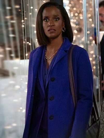 Matlock 2025 Olympia Lawrence Blue Wool Coat
