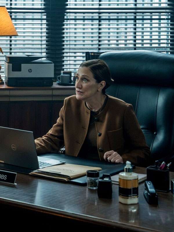 Edie Falco Mayor of Kingstown Brown Jacket