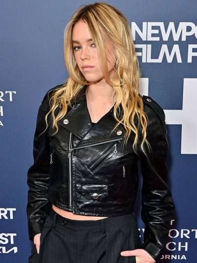 Milly Alcock Newport Beach Film Festival Black Jacket