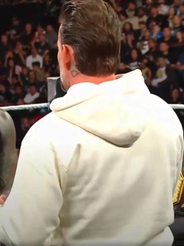 CM Punk Monday Night RAW 2025 Beige Pullover Hoodie