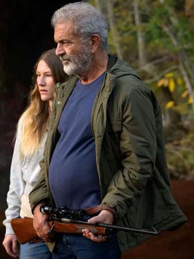 Movie Hunting Season Mel Gibson Green Hooded Jacket