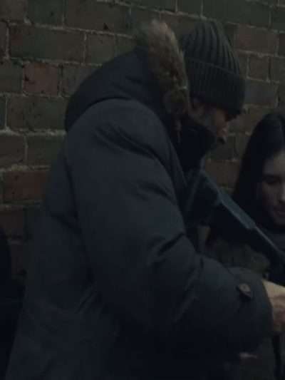 Movie Shelter 2026 Jason Statham Grey Parka Hooded Coat