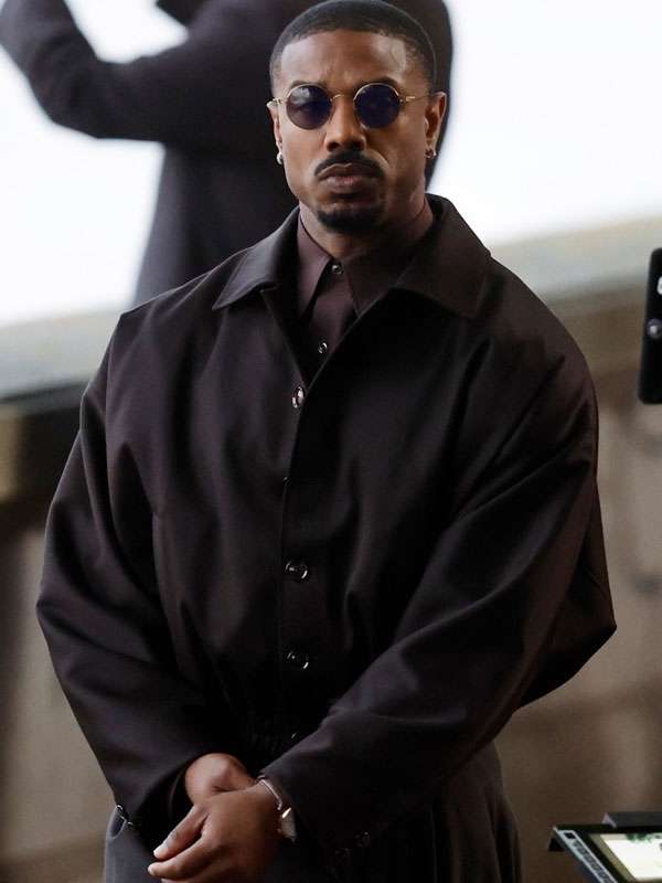 The Thomas Crown Affair 2027 Michael B Jordan Black Jacket
