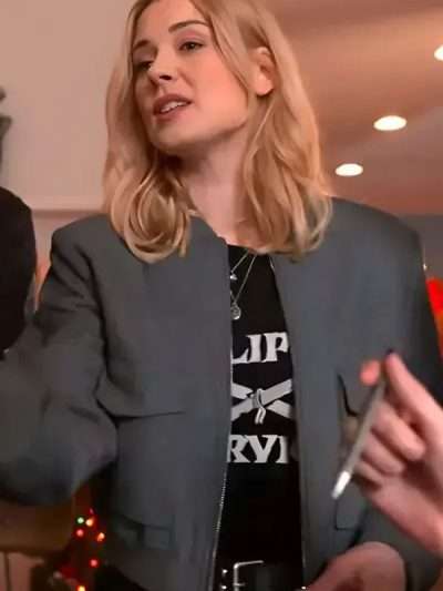 Alexandra Breckenridge My Secret Santa Grey Jacket