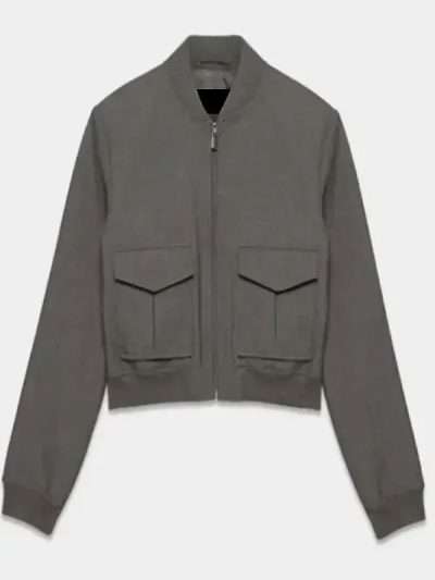 My Secret Santa 2025 Alexandra Breckenridge Grey Bomber Jacket