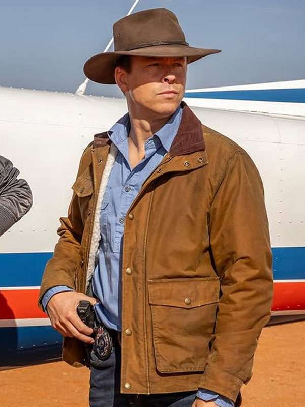 NCIS Sydney 2025 Todd Lasance Brown Cotton Jacket