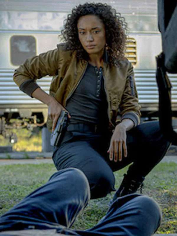 NCIS Sydney S03 Olivia Swann Brown Bomber Jacket