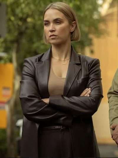Tuuli Narkle NCIS Sydney Brown Leather Coat