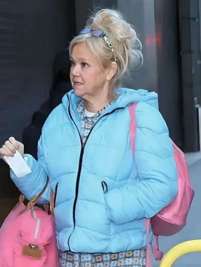Caroline Rhea Blue Puffer Hooded Jacket