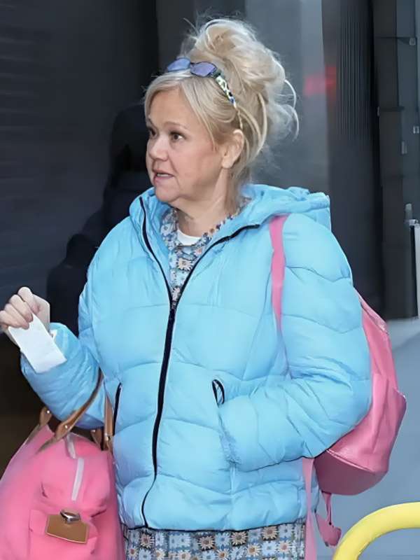 Caroline Rhea Blue Puffer Hooded Jacket