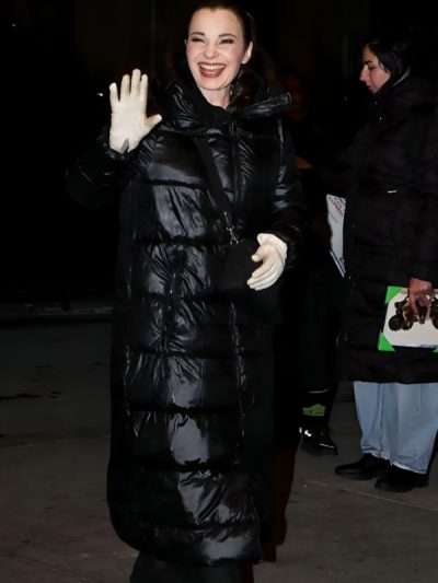 NYC 2025 Fran Drescher Black Long Coat