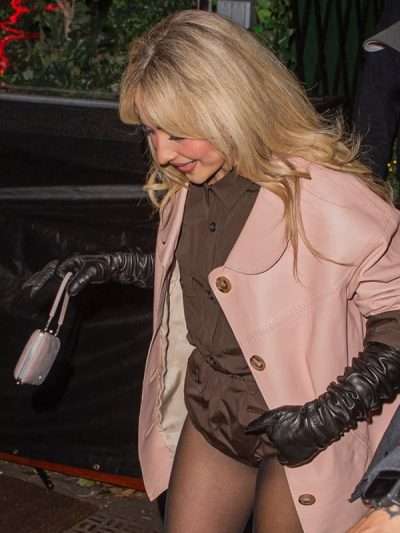 Sabrina Carpenter Pink Leather Jacket