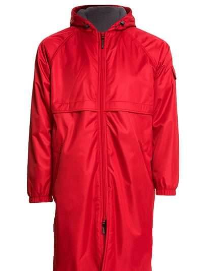 NYC 2025 Milly Alcock Red Hooded Coat