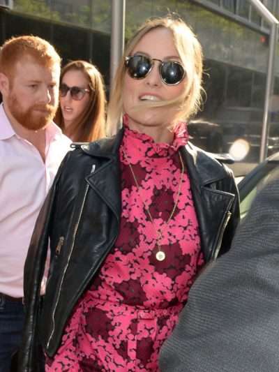 NYC Olivia Wilde Black Biker Leather Jacket
