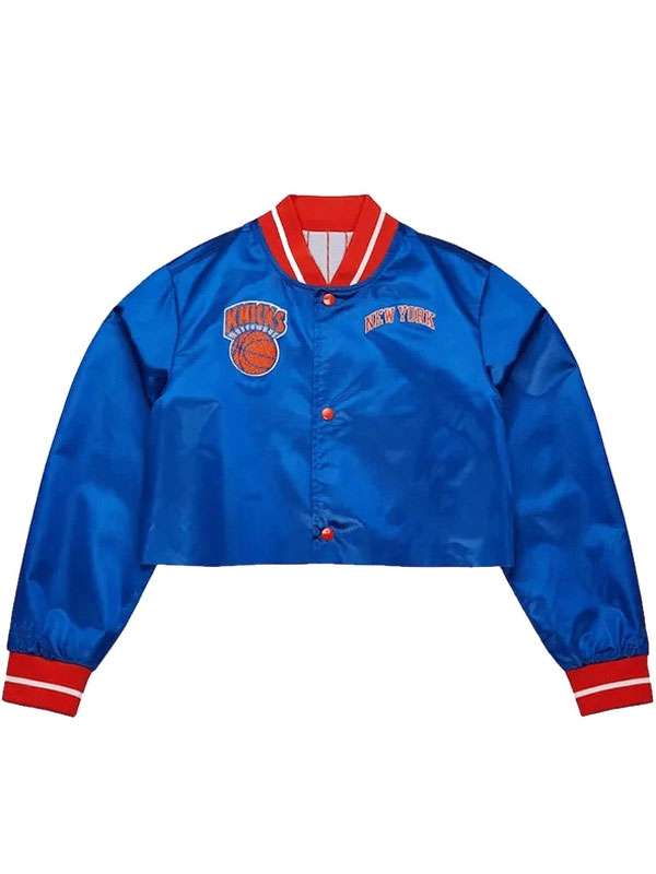 Jordyn Woods Knicks Blue Varsity Jacket